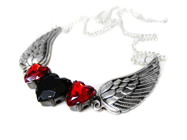 Angel Wing Rhinestone Necklace