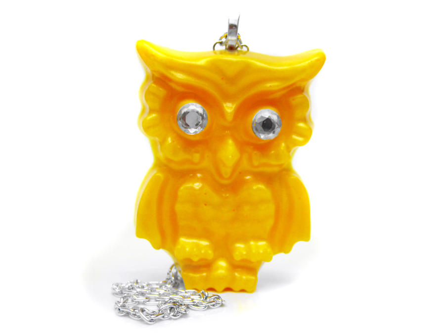 Yellow Owl Necklace