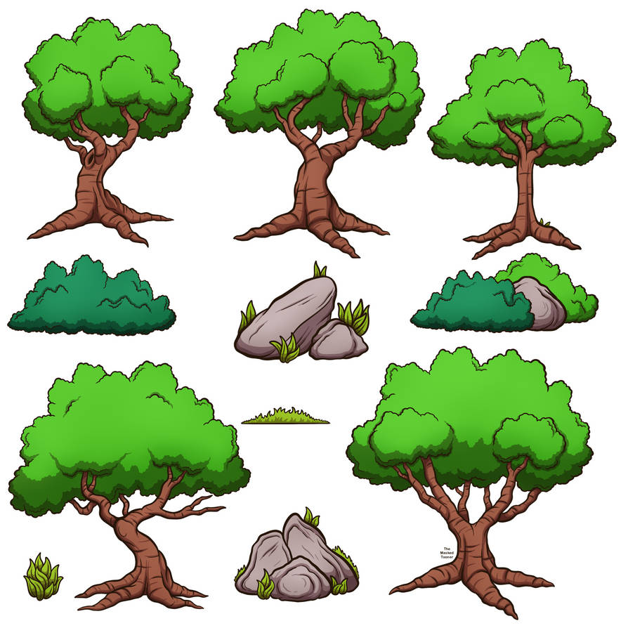 Forest Elements by TheMaskedTooner on DeviantArt