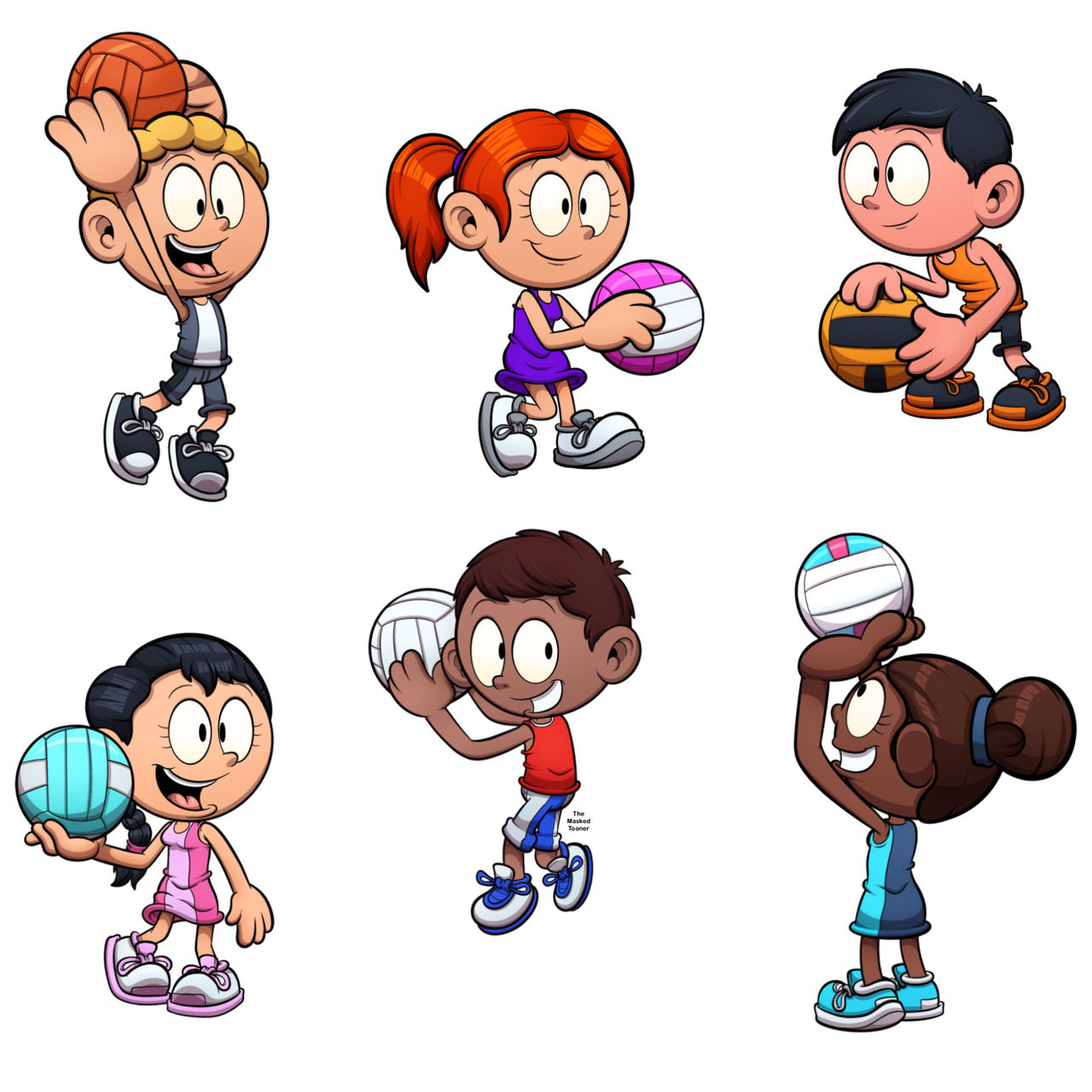 Netball Figure Kids Playing Netball by TheMaskedTooner on DeviantArt