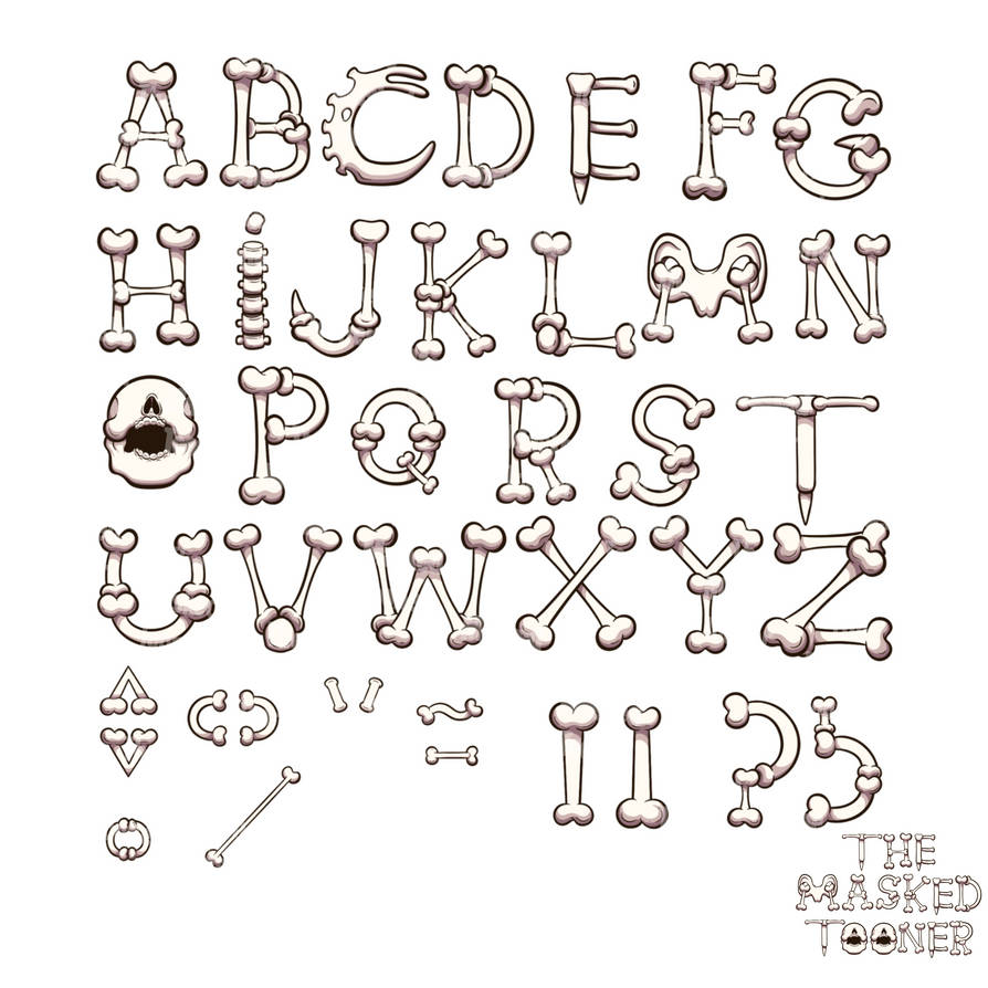 Bones Alphabet By TheMaskedTooner On DeviantArt