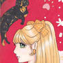 Shojo blond vintage manga girl