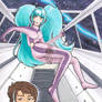Space Voyager retro shojo anime original