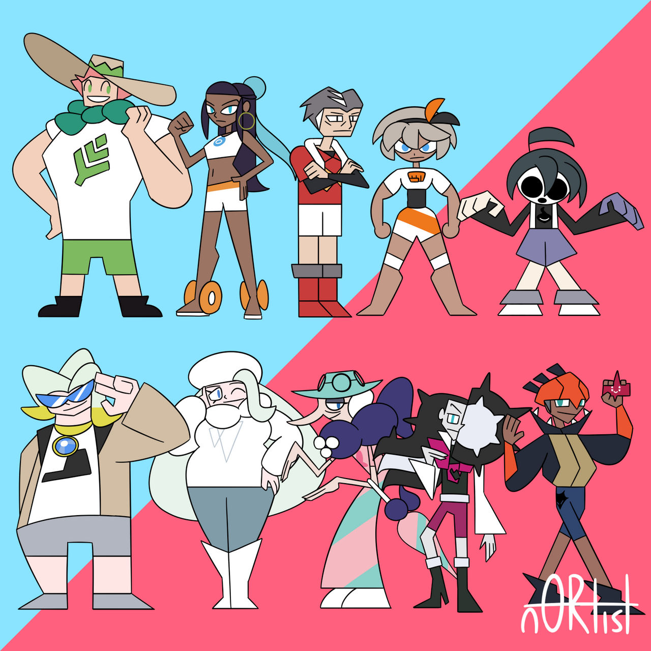 Gen 8 Gym Leaders by n0rtist on DeviantArt