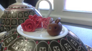 Tea Party~! Polymer Clay Choco Bunny by PoppetPanda