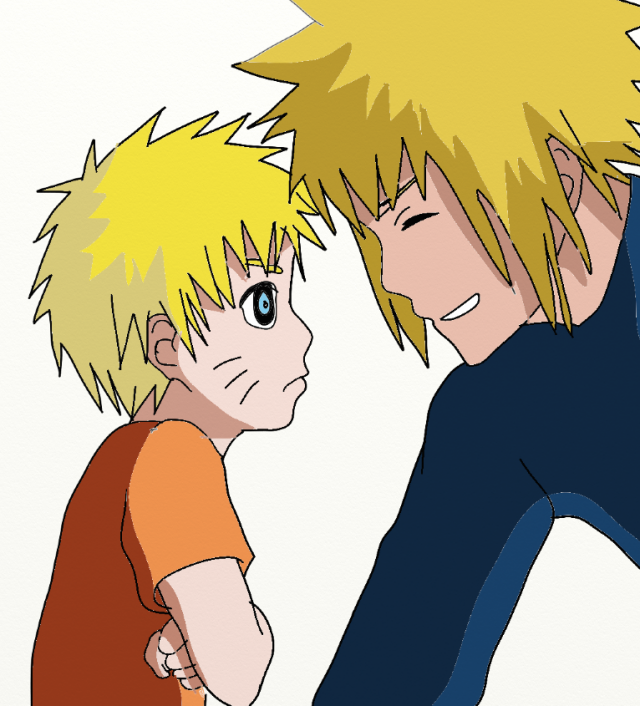 Naruto and Minato :3