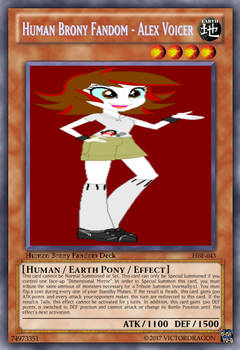 Human Brony Fandom - Alex Voicer Card