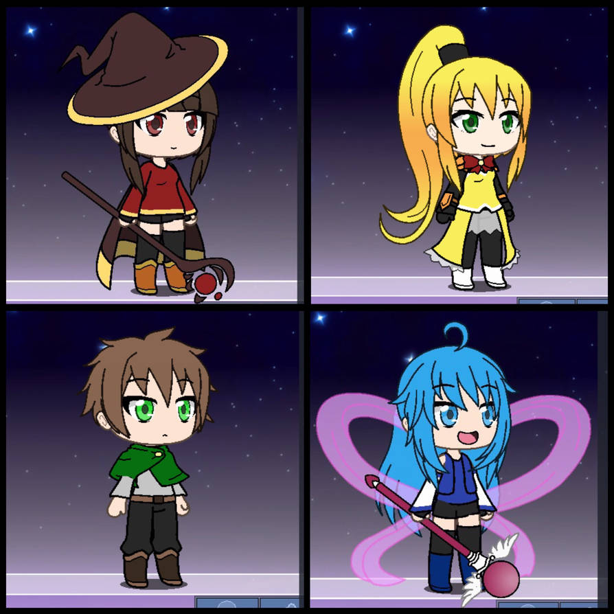 gachalife konosuba s characters by