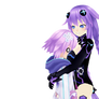 MMD: Purple Heart boob hugged her human self