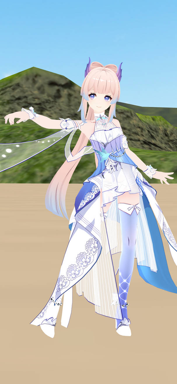MMD: Kokomi in Fu Hua clothes by MegaAli on DeviantArt