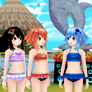 MMD: Mep Sisters and Nick in Swimsuit