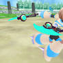 MMD: Blanc(Reploid) uses Dash to Attack