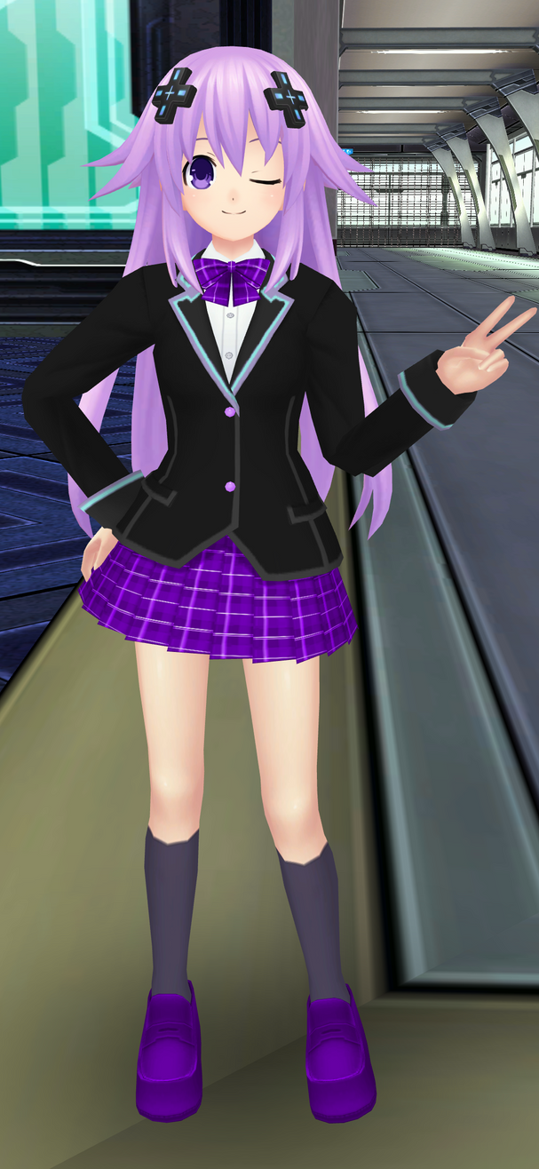 MMD: Adult Neptune in School Uniform by MegaAli on DeviantArt