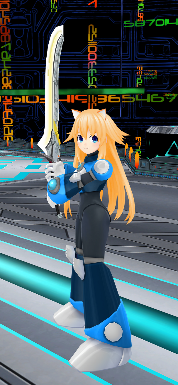 MMD: Nepla(Reploid) with PSO2 Claymore by MegaAli on DeviantArt