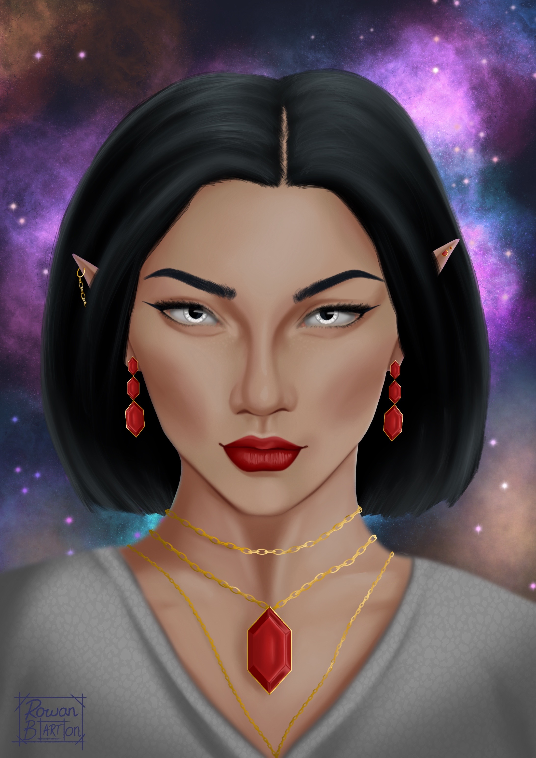 Amren Portrait by RowanBartonArt on DeviantArt Amren Portrait by RowanBartonArt on DeviantArt