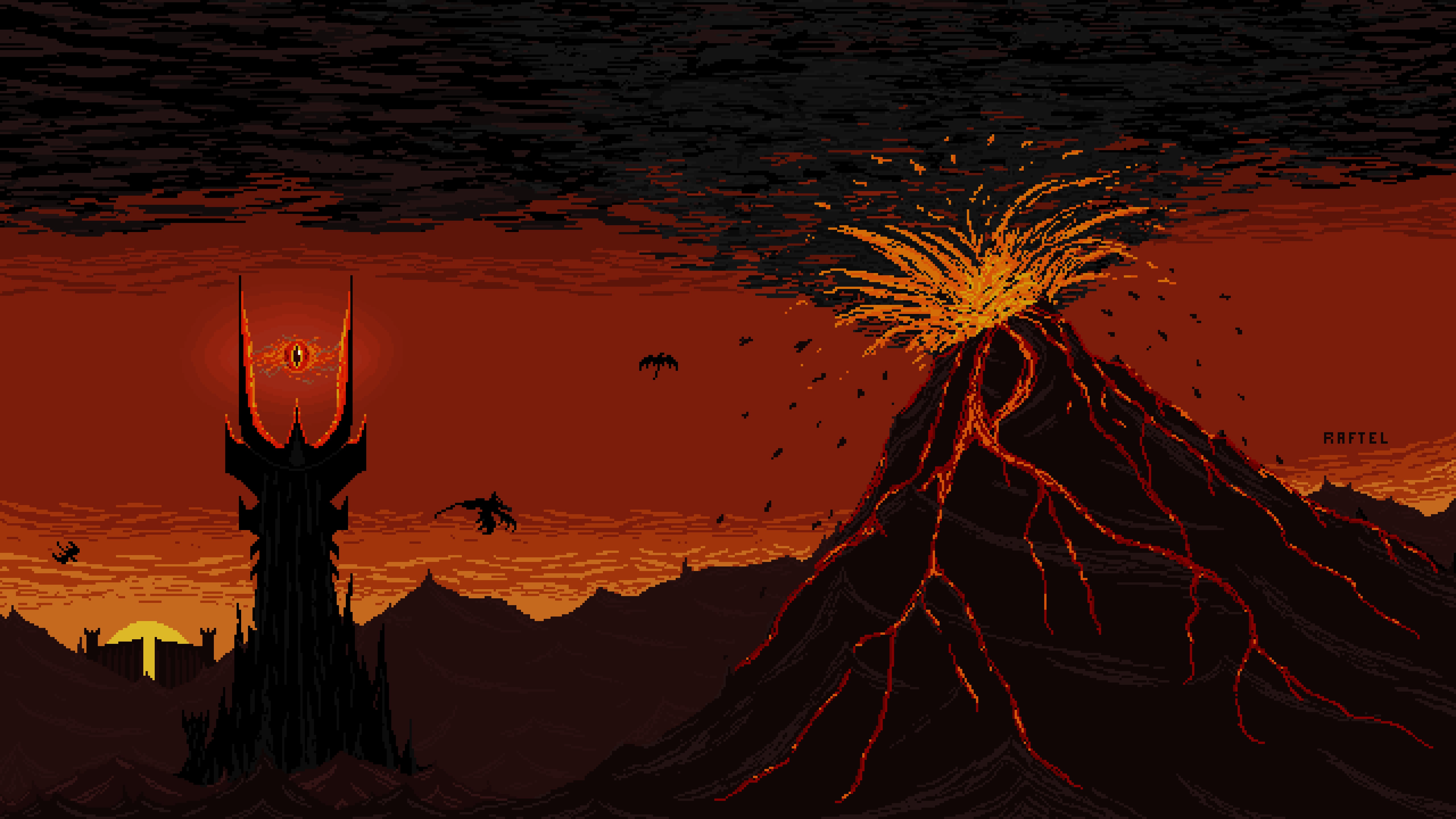 Mordor Background Pixel Art By R4ft3l On DeviantArt mordor-background-pixel-art-by-r4ft3l-on-deviantart
