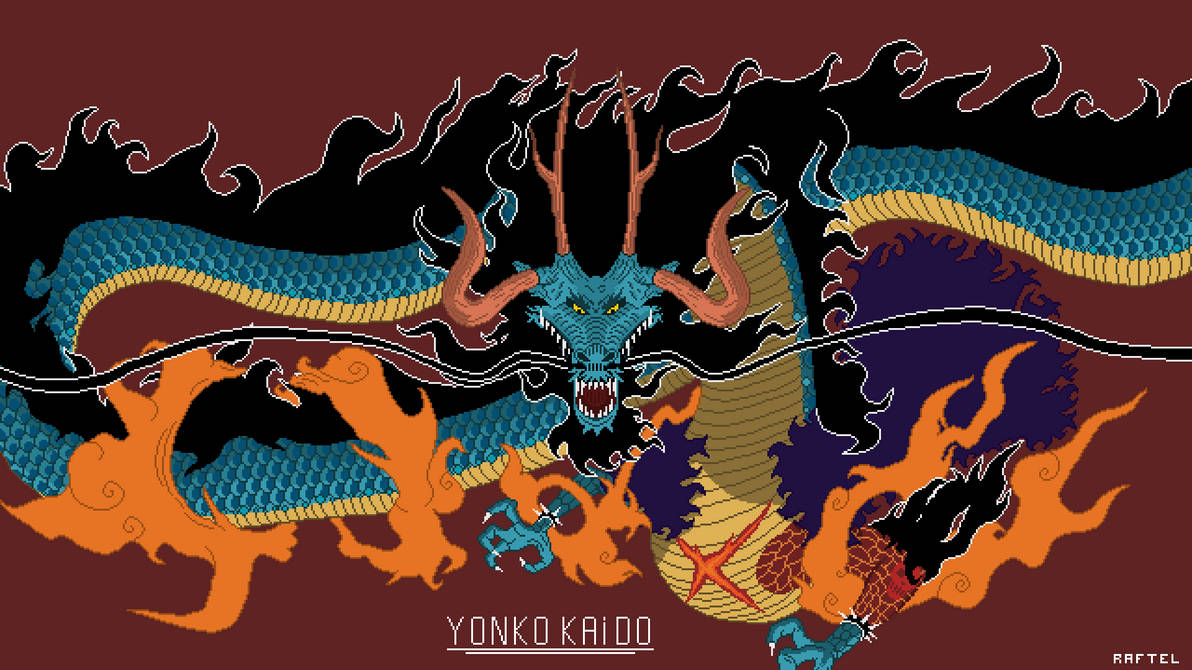 Kaido Dragon Form One Piece By R4ft3l On Deviantart