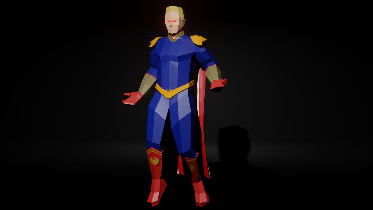 Homelander Texture The Boys - Low Poly Homelander 3D model by PaleoClover on DeviantArt