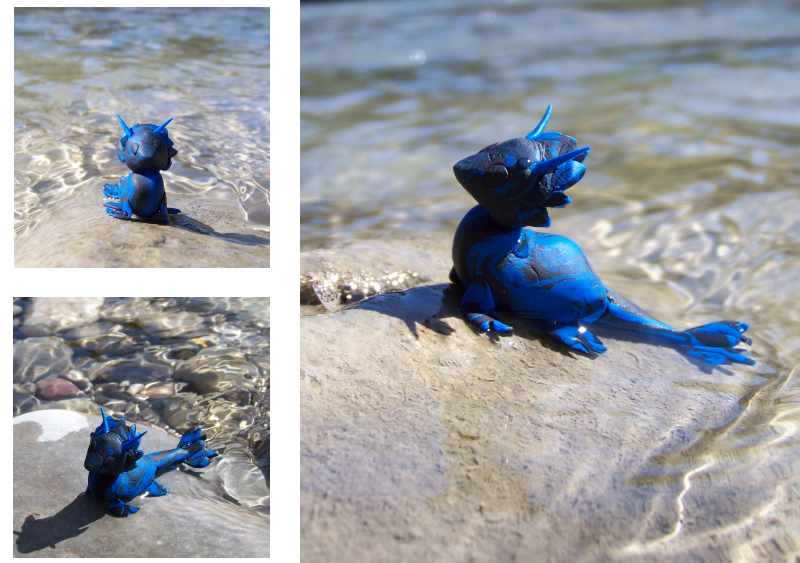 Young sapphire Water Dragon