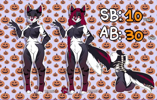 AUCTION - HALLOWEEN BAT LOVER WOLF GIRL