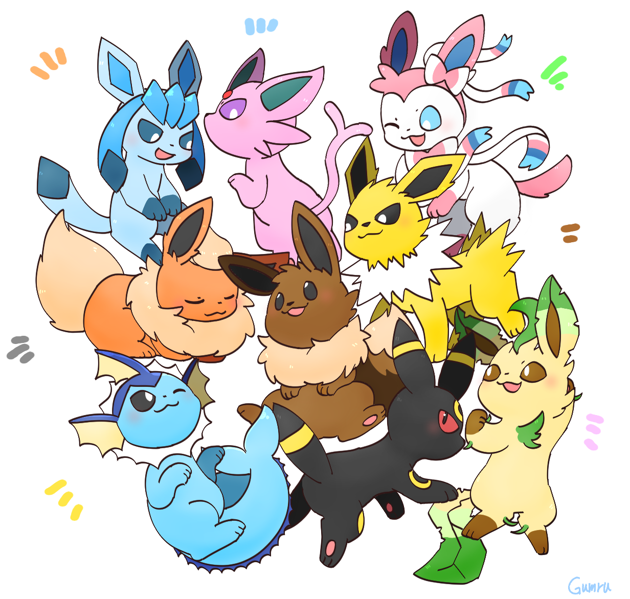 Eevee Evolutions by MoogleGurl on DeviantArt  Eevee evolutions, Eevee,  Pokemon eeveelutions