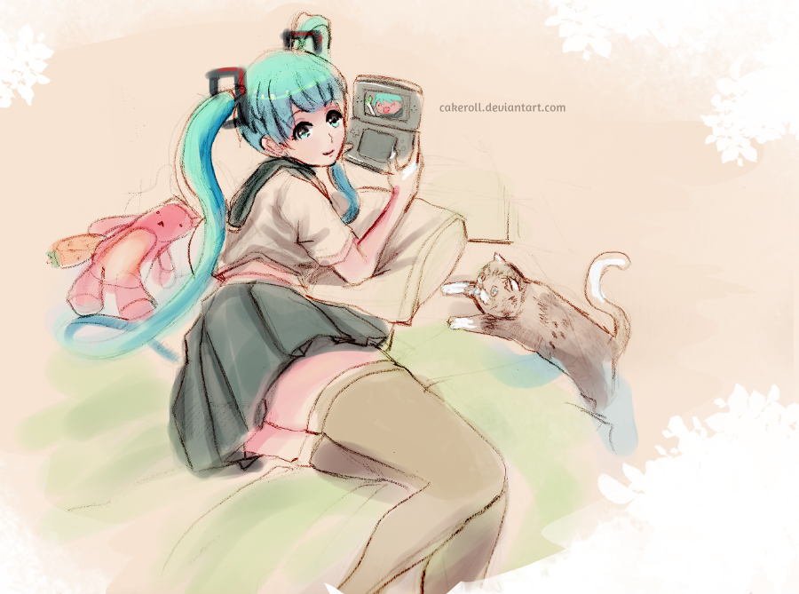 quick sketch: miku +3ds xl