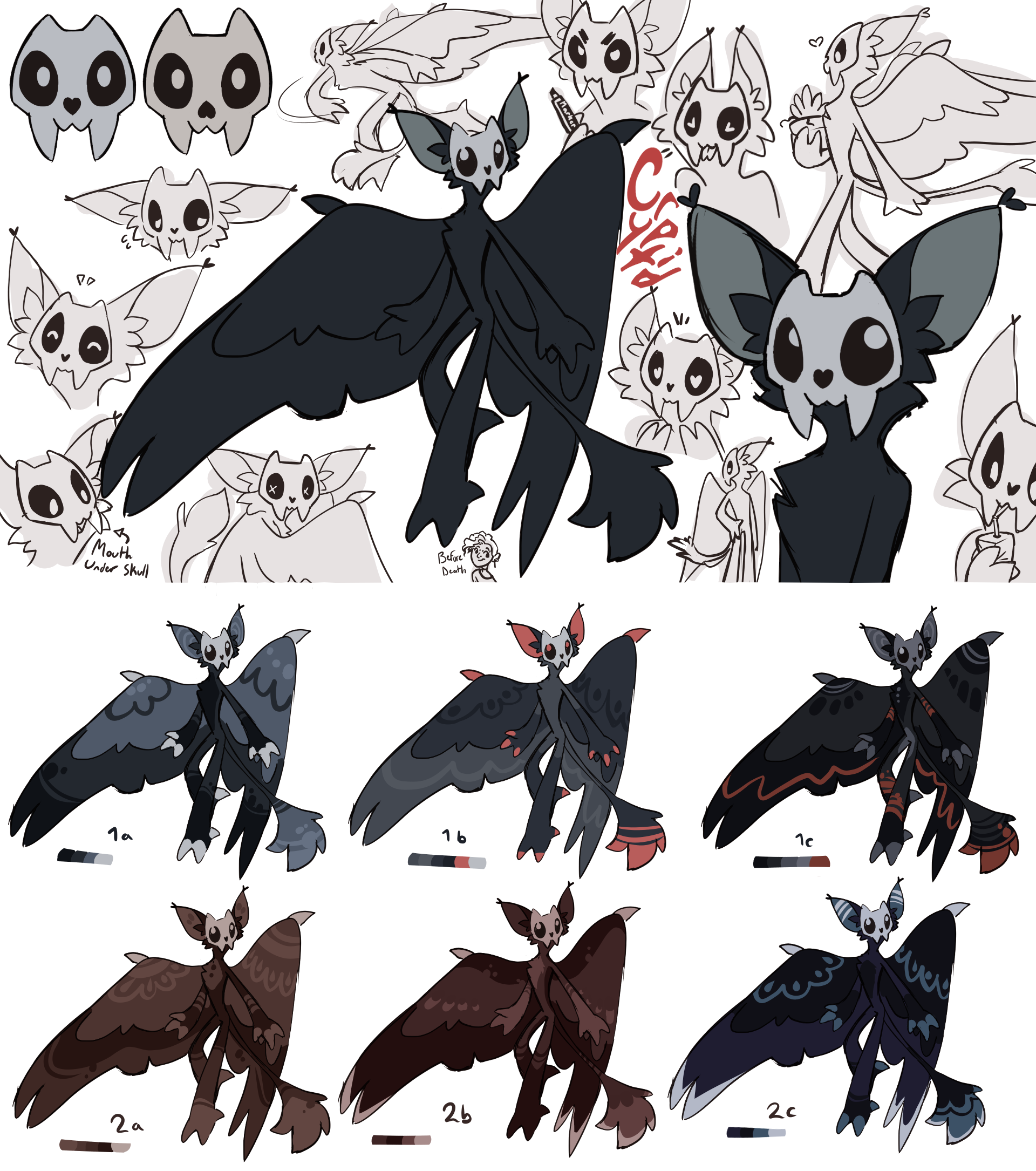 | Hazbin OC-Cryptid | Sketch page+color palette by TheM0derator on ...
