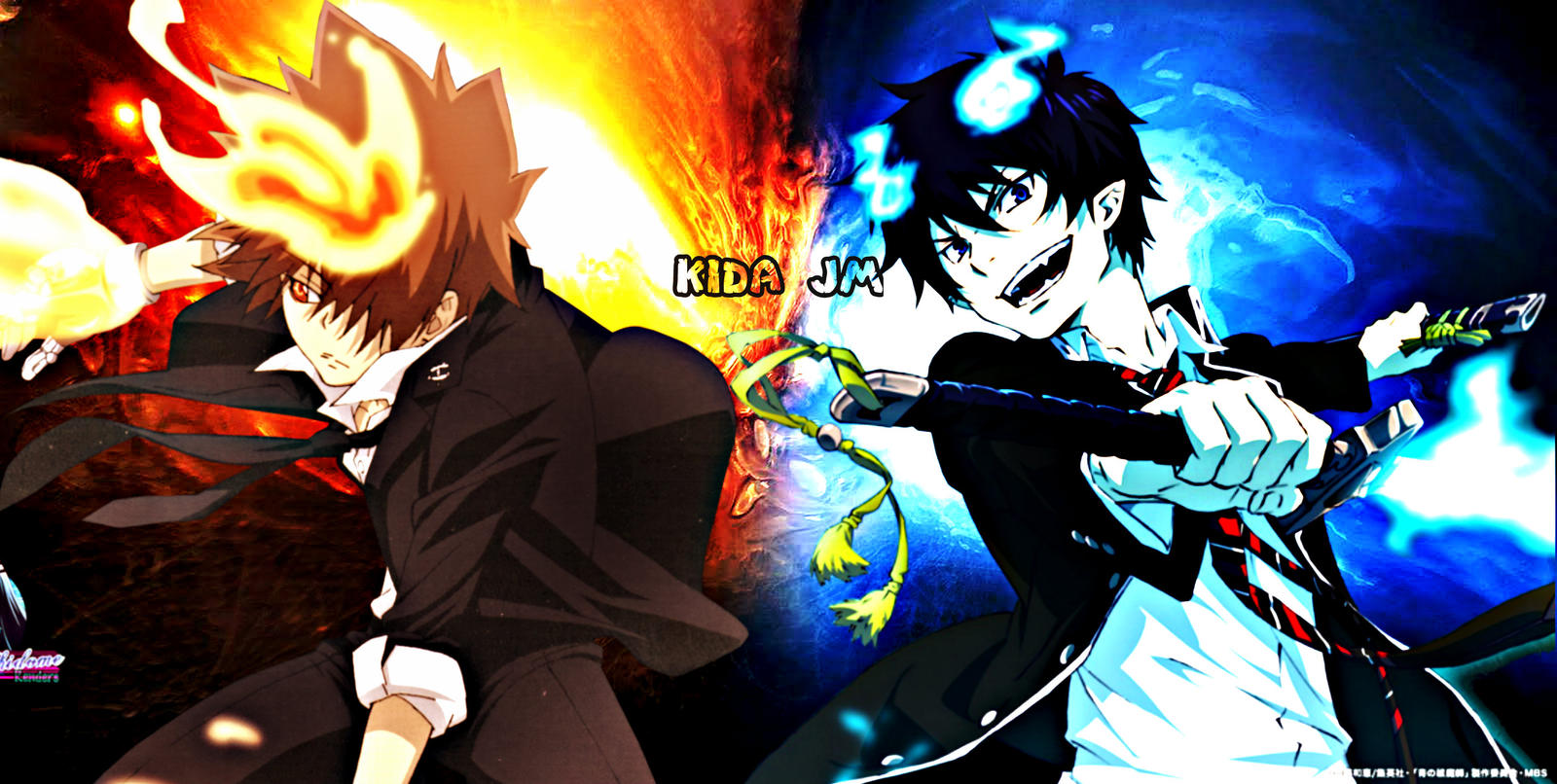 Tsuna Sawada Vs Rin Okumura Wallpaper By Kida Jm On Deviantart Tsuna Sawada Vs Rin Okumura Wallpaper By Kida Jm On Deviantart