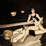 Attack on titan: Mikasa tickles Annie