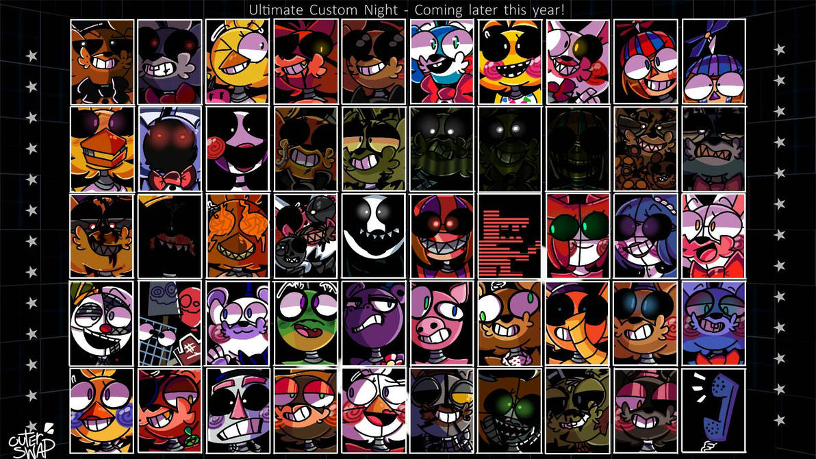 fnaf ultimate custom night by Outerysally on DeviantArt