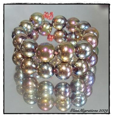 Striking Silver Lampwork Beads