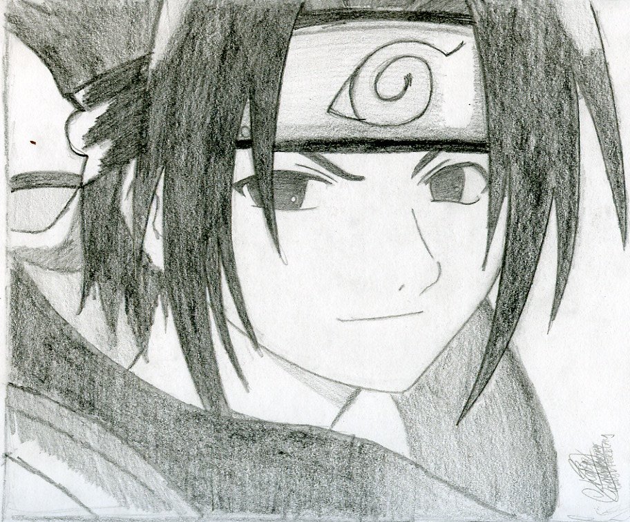 Sasuke 'smiling'