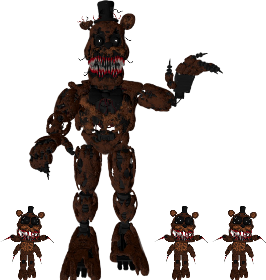 Exaggerated nightmare freddy and freddles by jewscary535 on DeviantArt