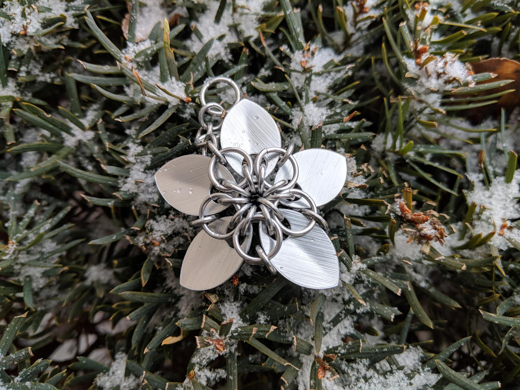 Scalemail Flower - Ornament by demuredemeanor