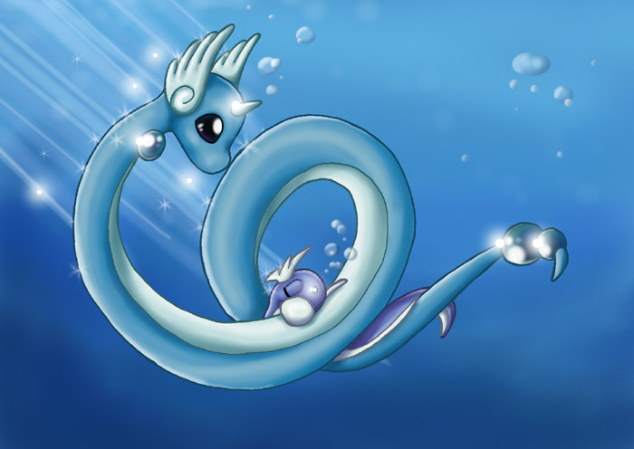 Dragonair and Dratini