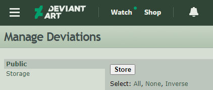 DeviantART Storage - Manage Deviations (Link) . by Epic-33 on DeviantArt