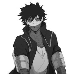 Dabi and his exposing V-neck shirt