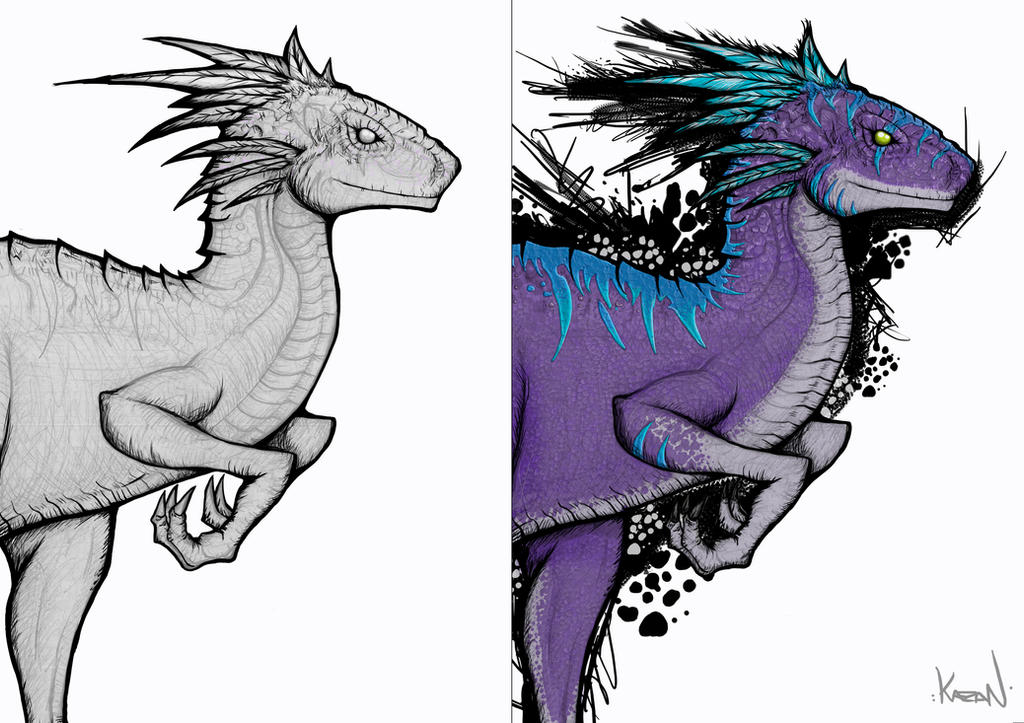 Colorful Utah Raptor Utahraptor coloring by Kumokazan on DeviantArt