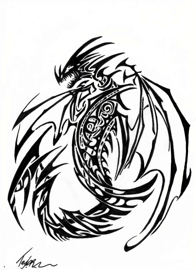 Tribal Dragon 4 by Ruth-Tay
