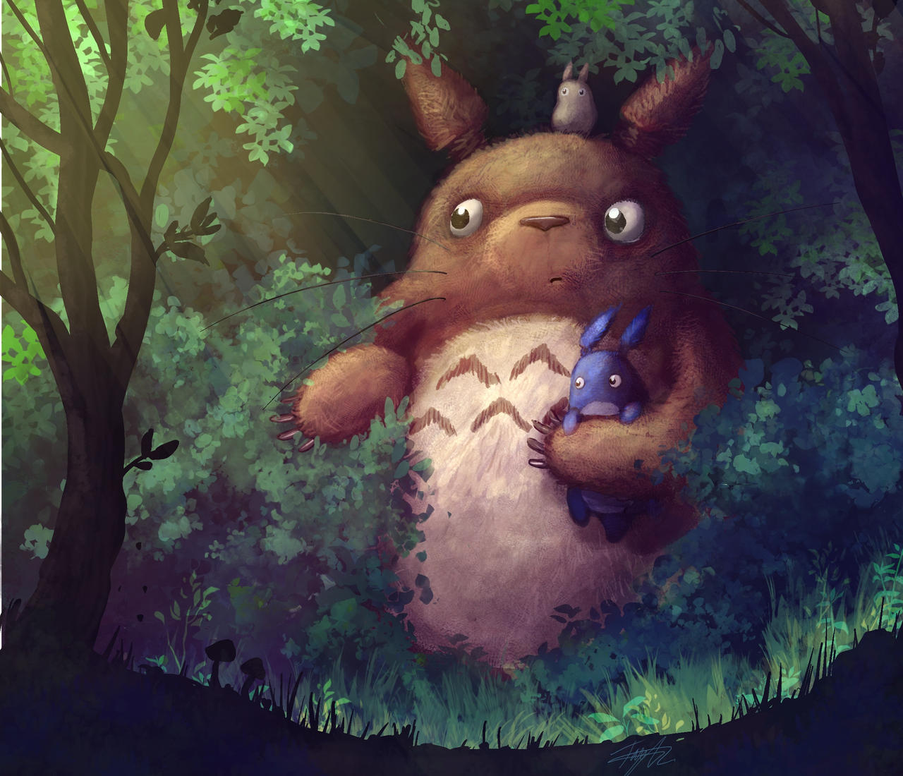 Totoro Roses Totoro by Ruth-Tay on DeviantArt