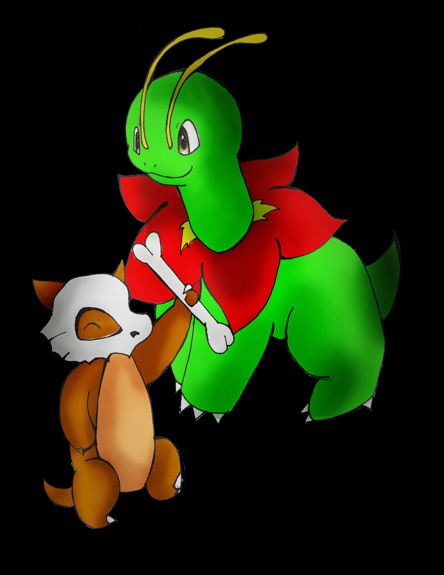 Meganium and Cubone