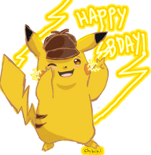 The Birthday Spark - Detective Pikachu Fanart