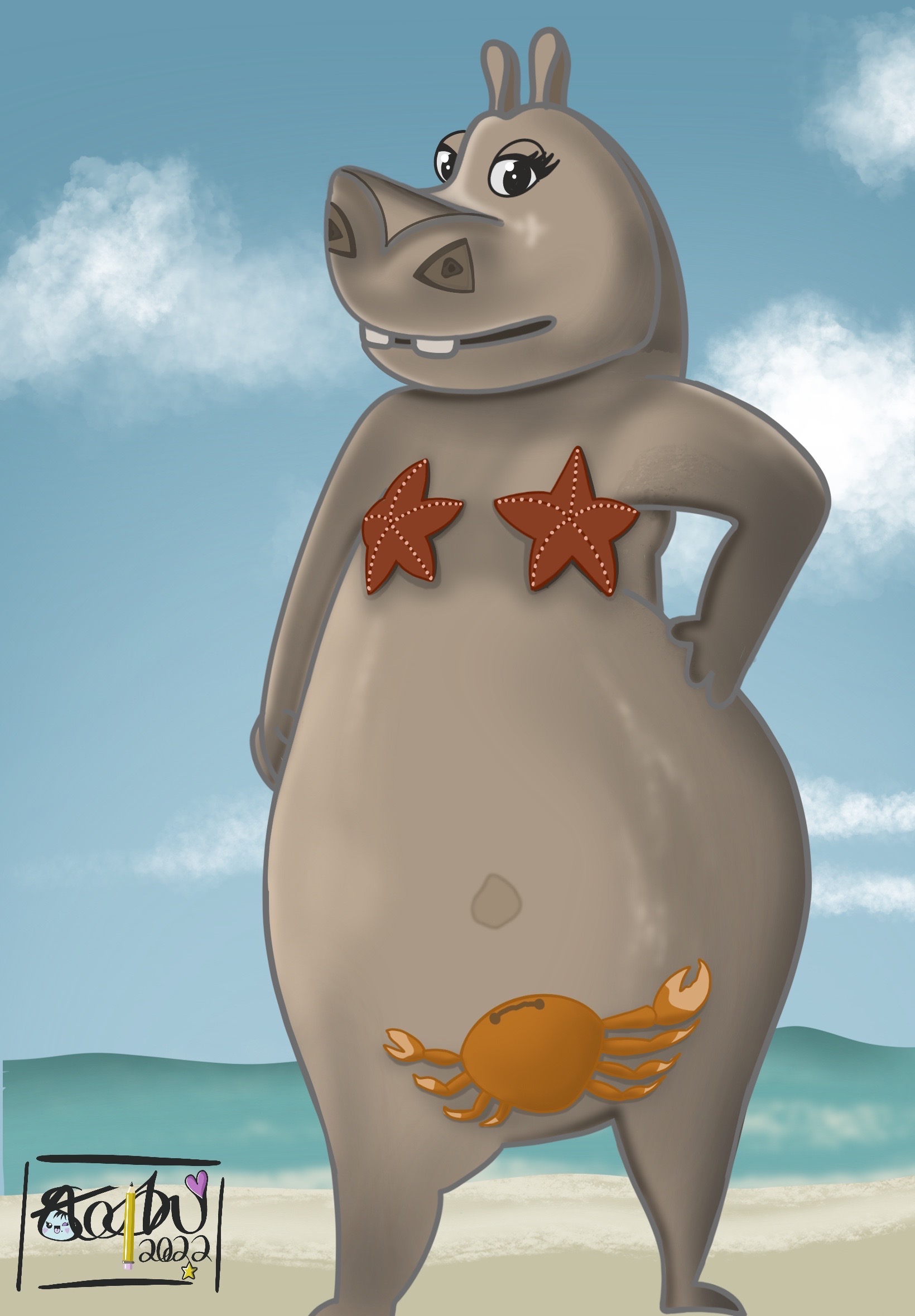 Gloria the hippo from Madagascar by StephDraws40 on DeviantArt