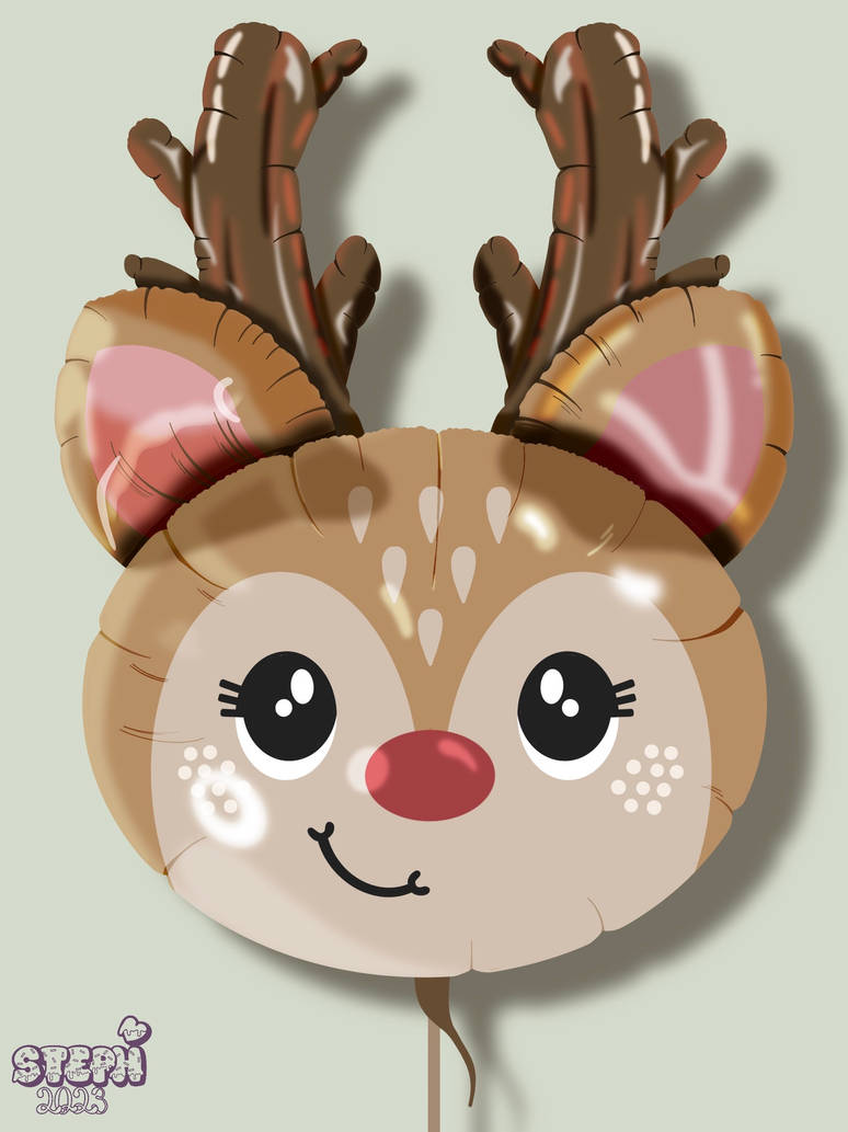 Rudolph helium balloon by StephDraws40 on DeviantArt