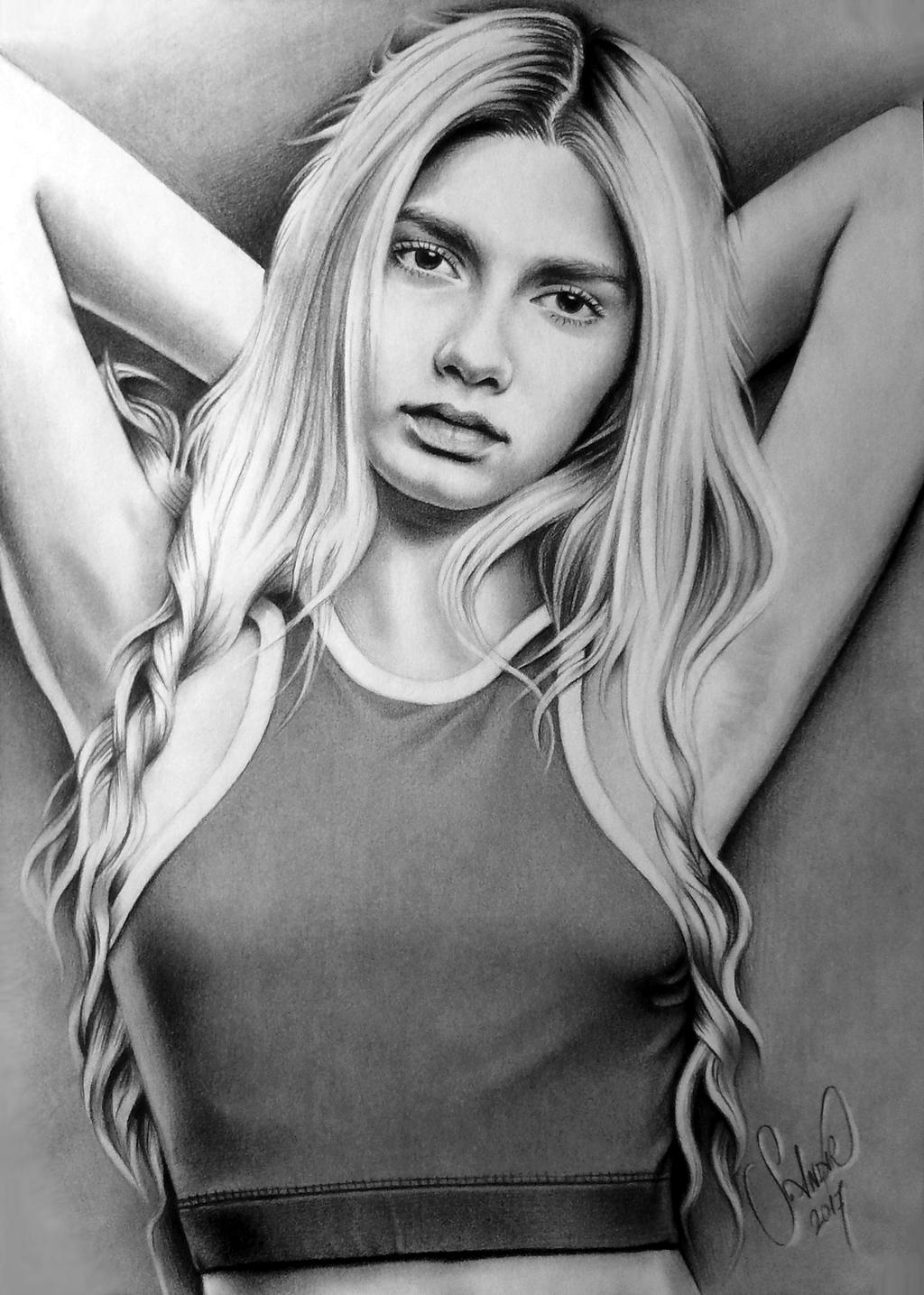 Pencil Drawing Aleyna Tilki - Karakalem