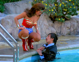 Wonder Woman Poolside Rescue