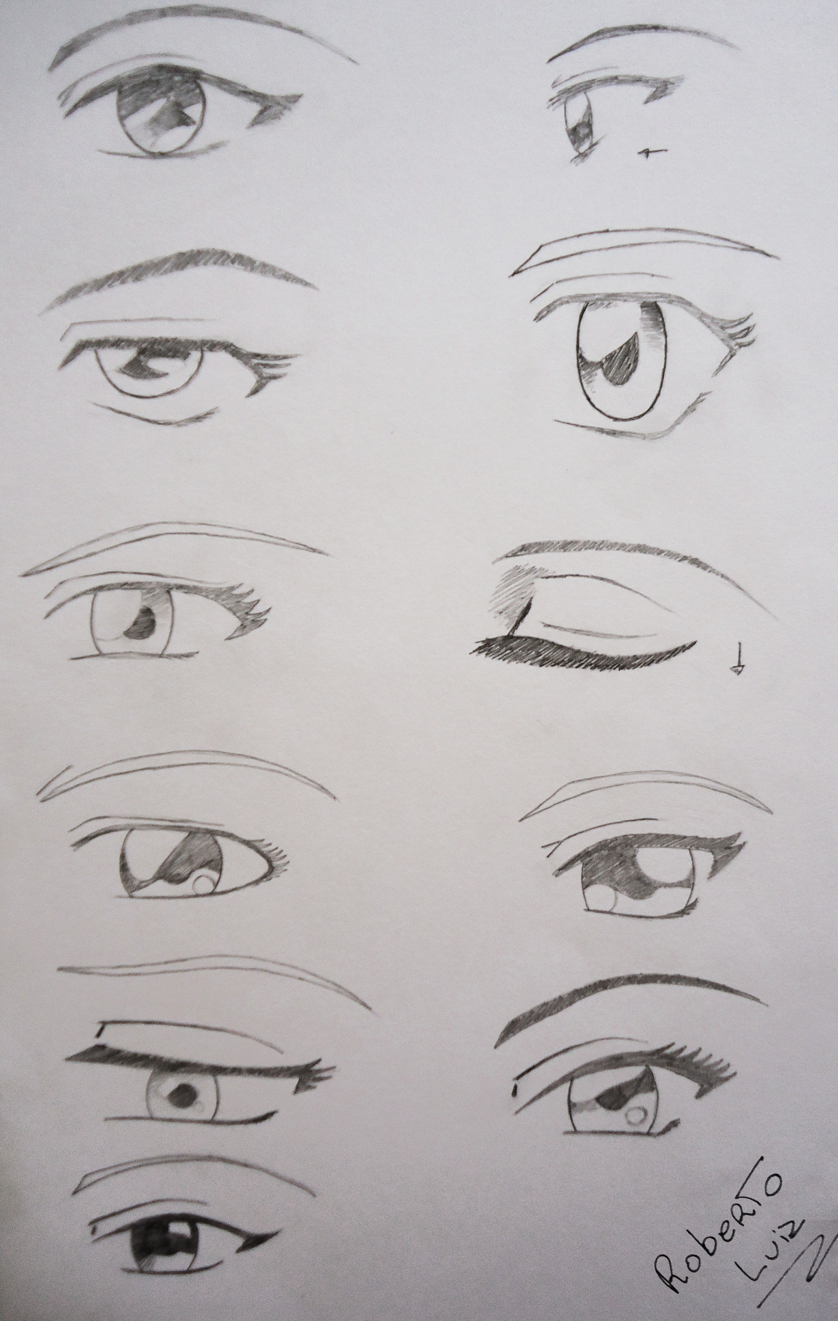 Como desenhar olho de anime feminino - Como desenhar