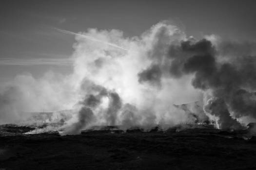 plumes of steam