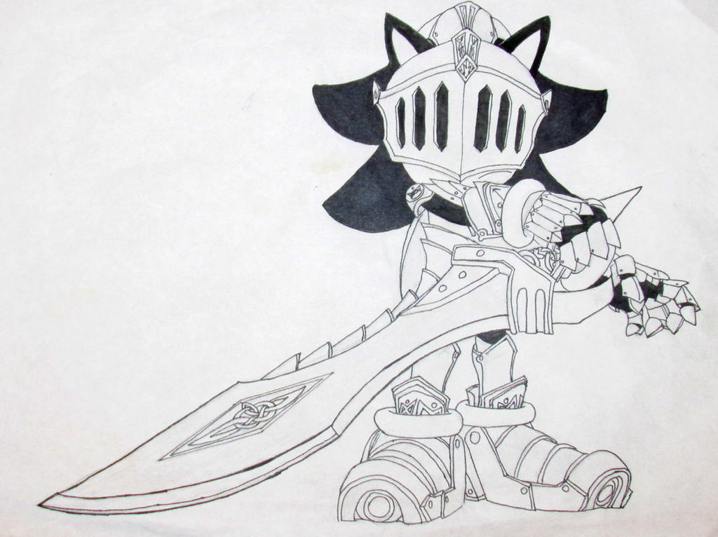 Shadow the Hedgehog as Lancelot- Art Line