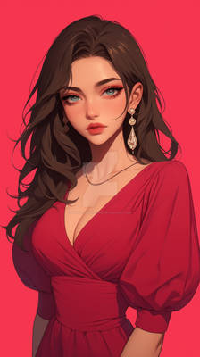 RED AESTHETIC WOMAN (OC) : AW-S2-PW-1